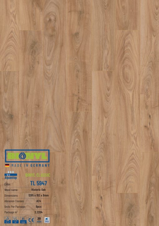 Sàn gỗ đức Binyl Pro 8mm