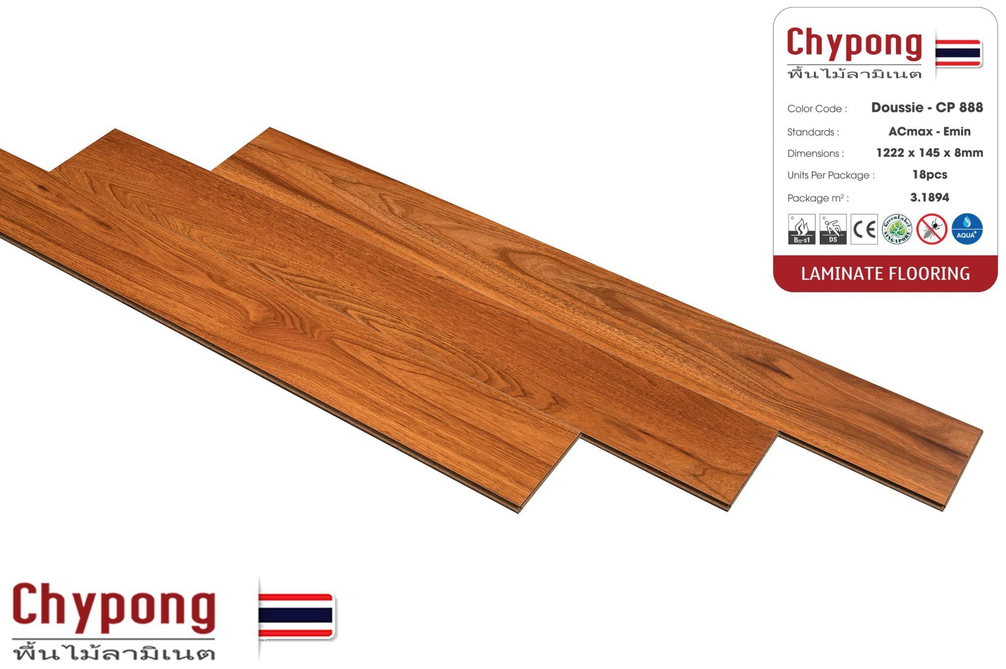 Sàn Gỗ Chypong Walnut 8mm CP868