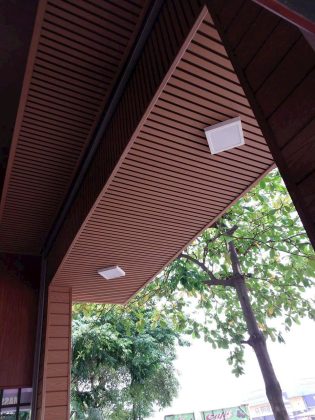 ỐP trần hiên gỗ nhựa ngoài trời